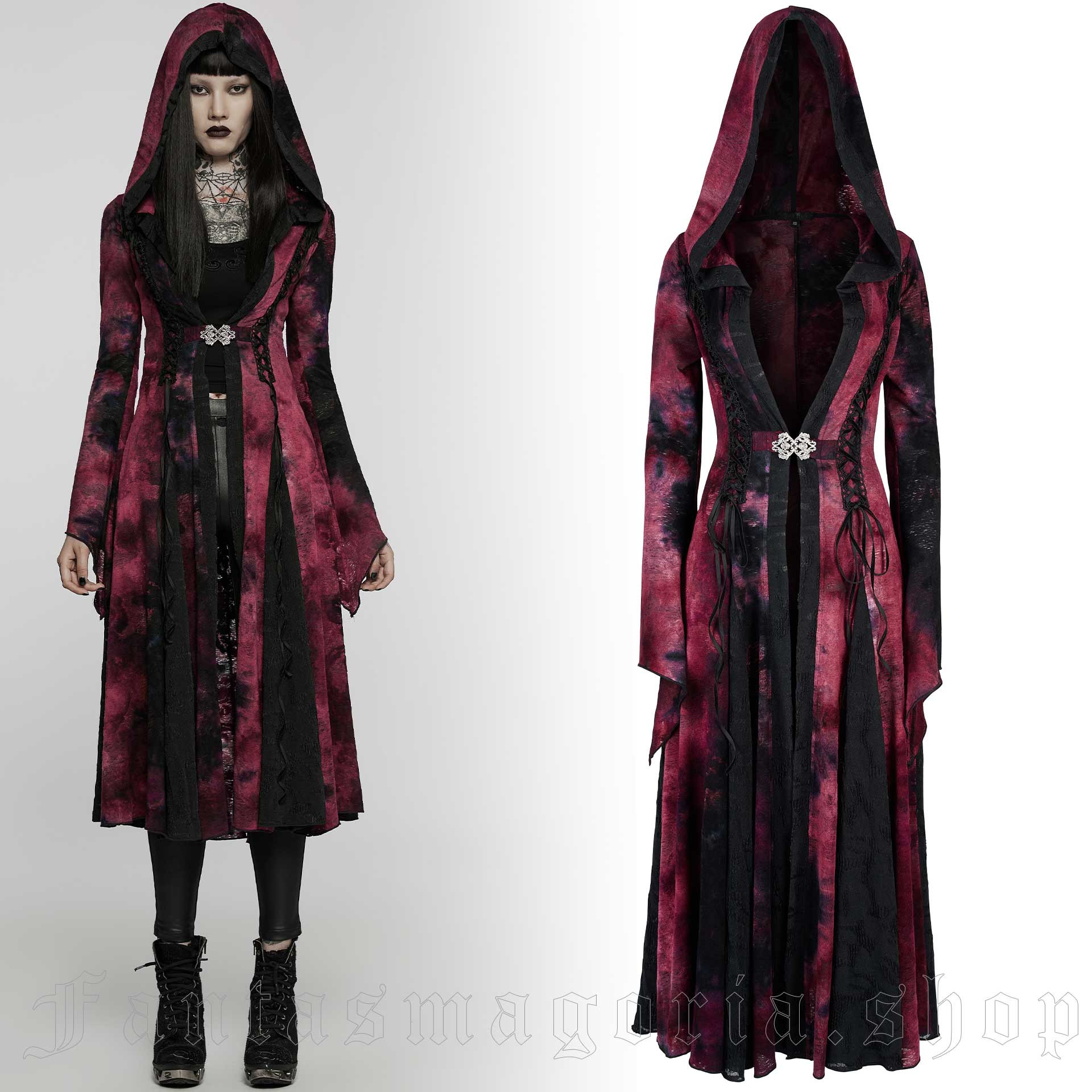 Women`s gothic red summer coat.