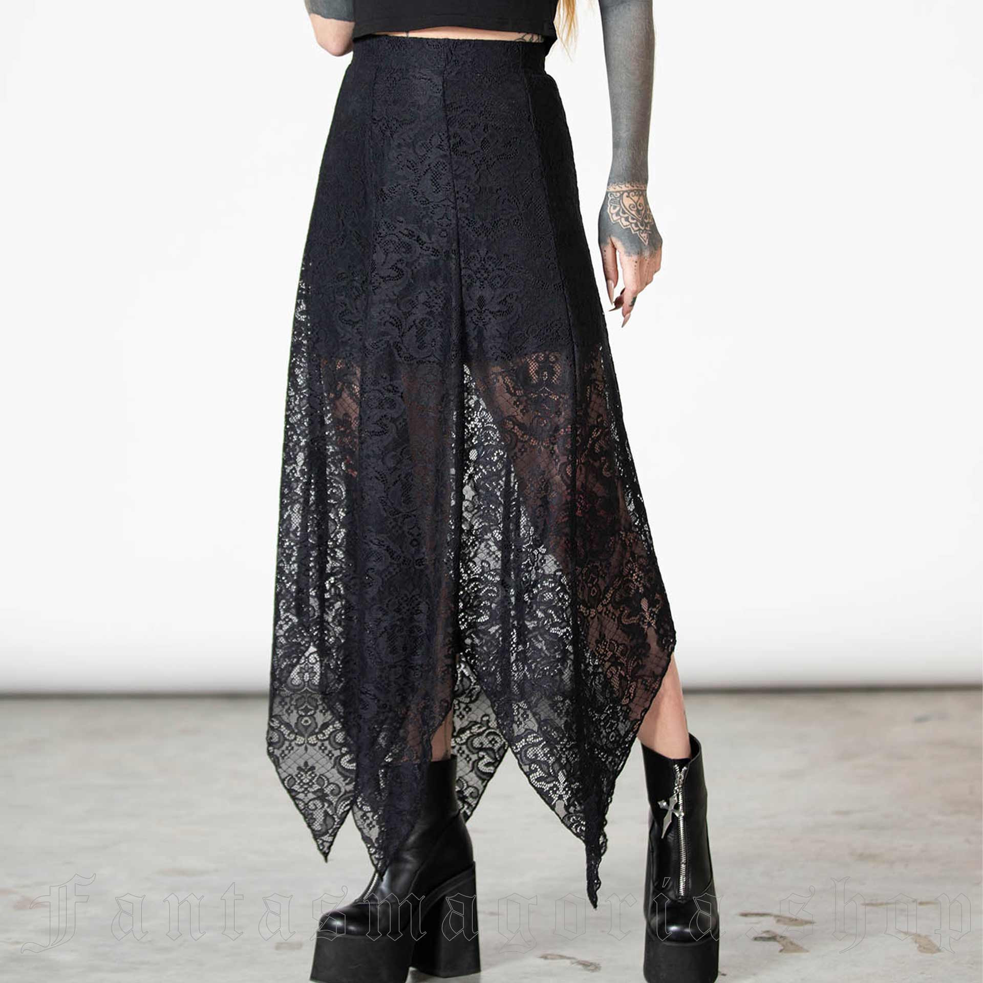 Gothic Black Lace Skirt - Killstar KSRA005763