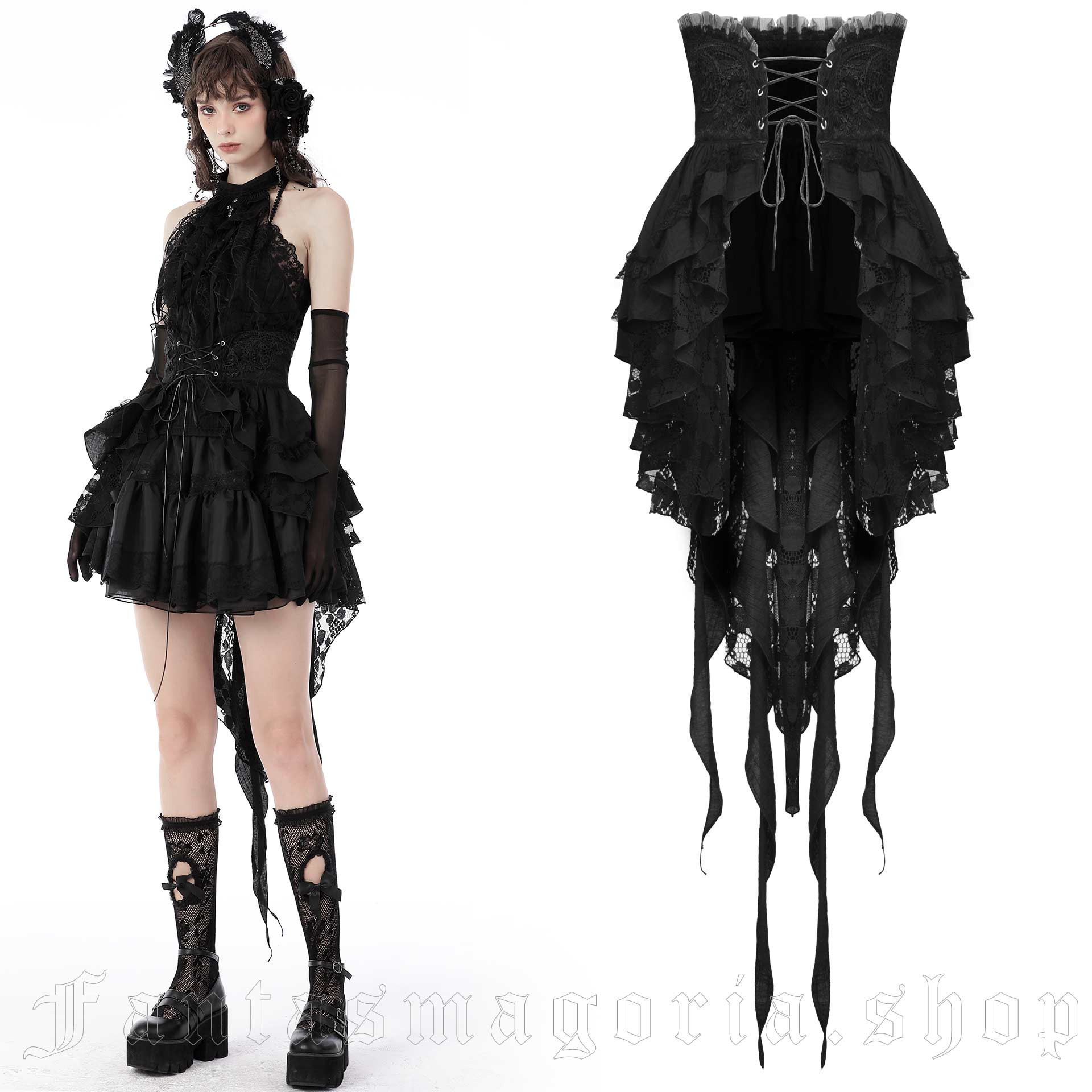 Dark Palace Waist Cincher Overskirt