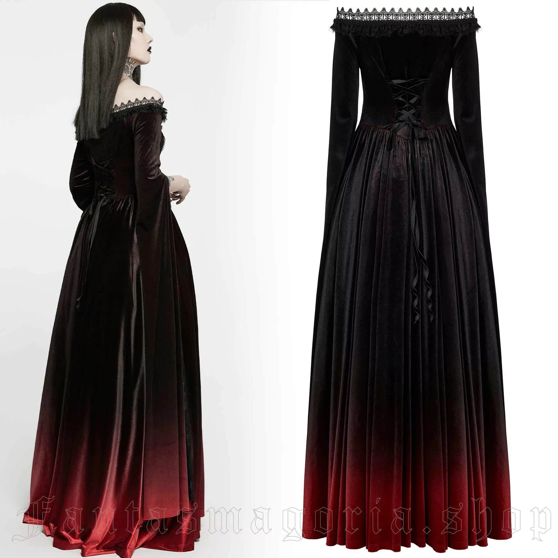 Luxury Gothic Dress, Vampire Gown, Gothic Wedding Dress, Dark