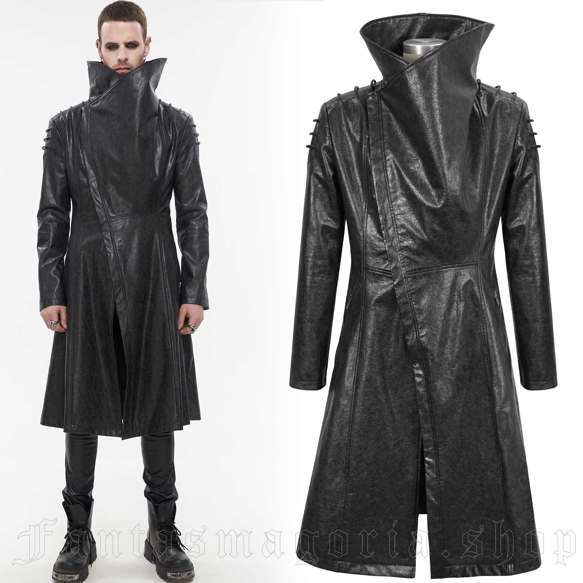 Petrol Patrol Men's Black Coat - Devil Fashion - CT18001 1