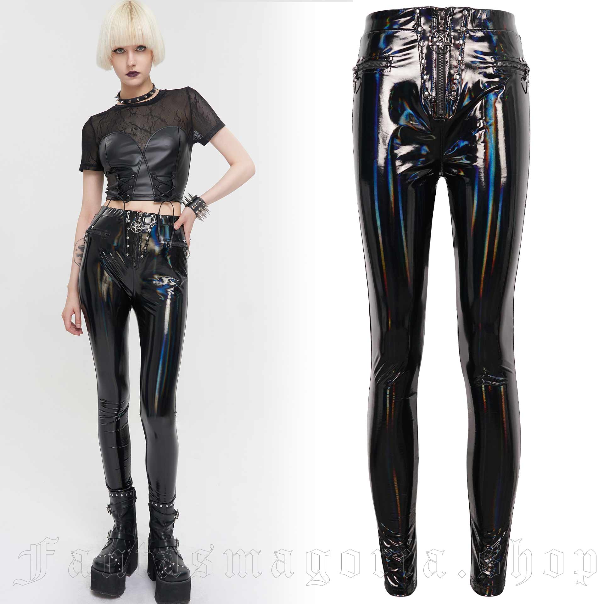 Oil Spill Trousers - Devil Fashion - PT167 1