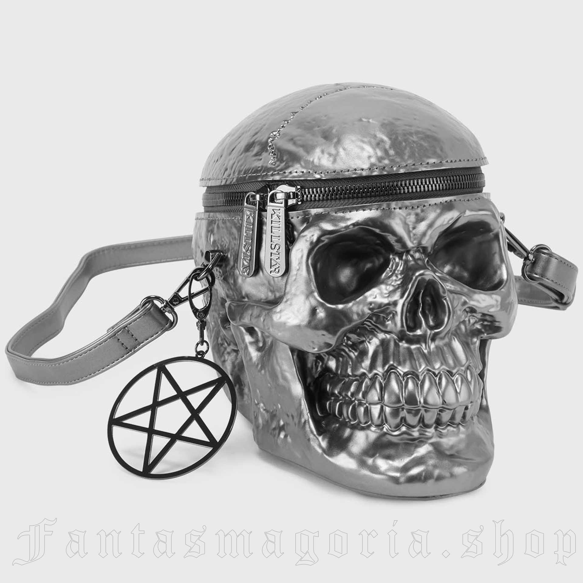 Grave Digger Gunmetal Skull Handbag
