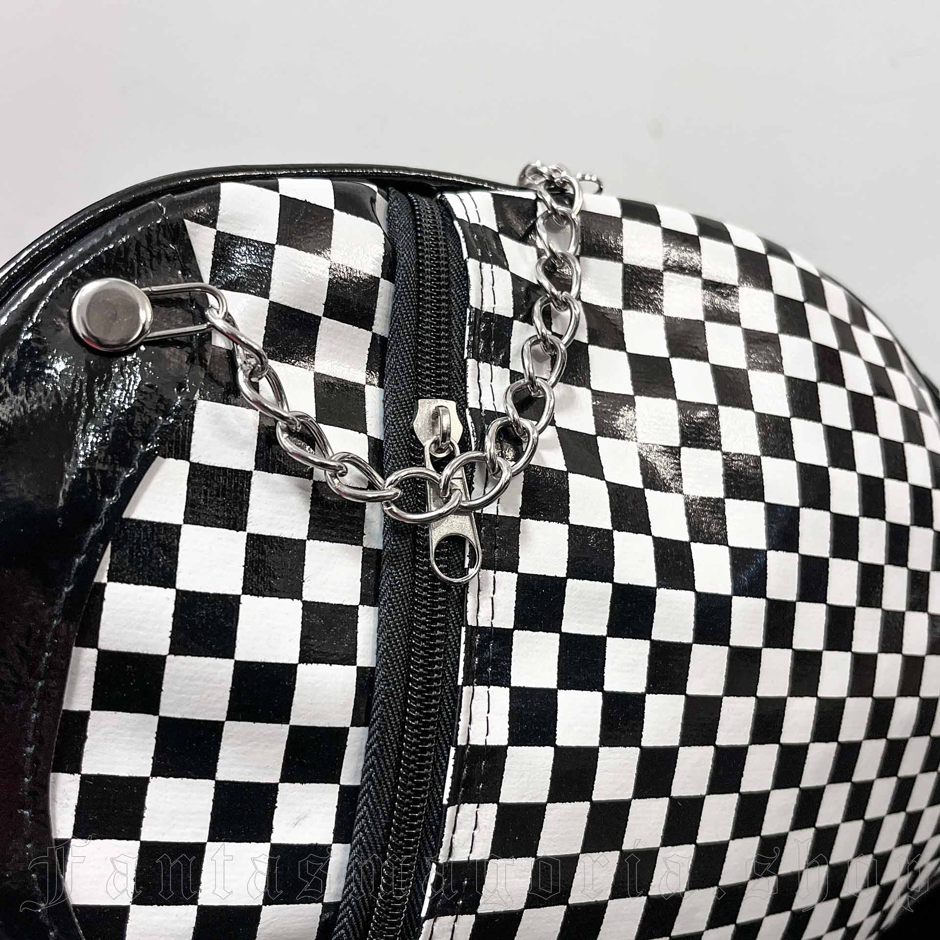 Black & White Checkered Sling Bag | Altar'd State