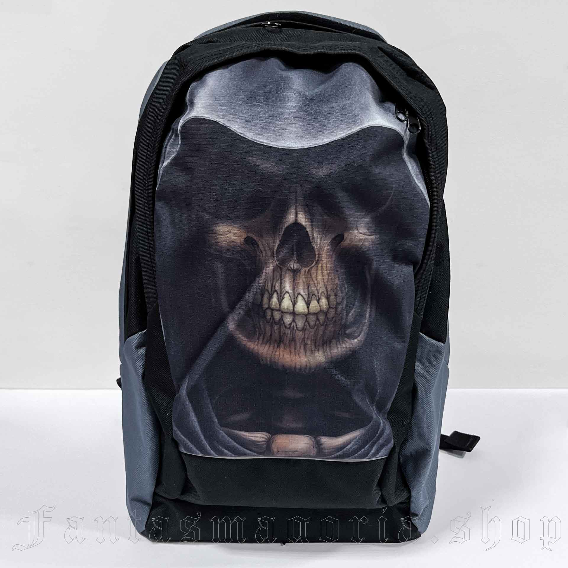 Black street style skull print backpack.. NoName BP005.