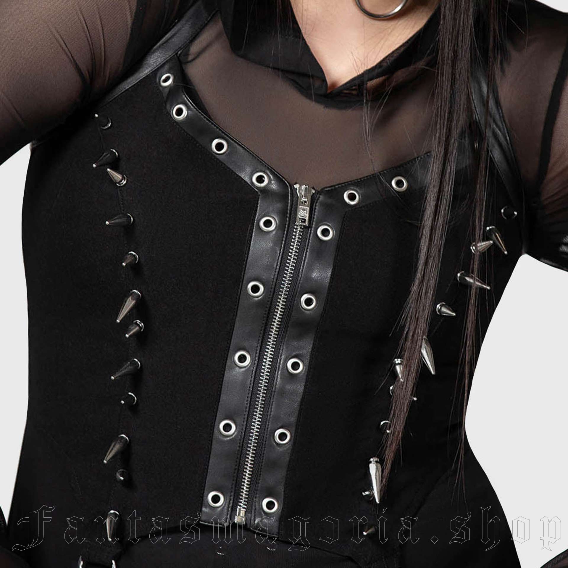 women's corset KILLSTAR - Saintly Spiked - Black - KSRA007859 - Metal-shop .eu