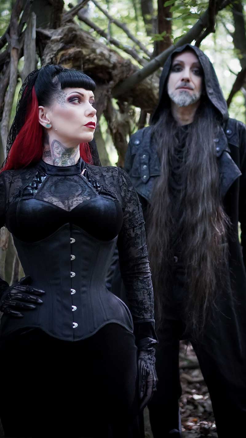 Two adult Goth Couple.