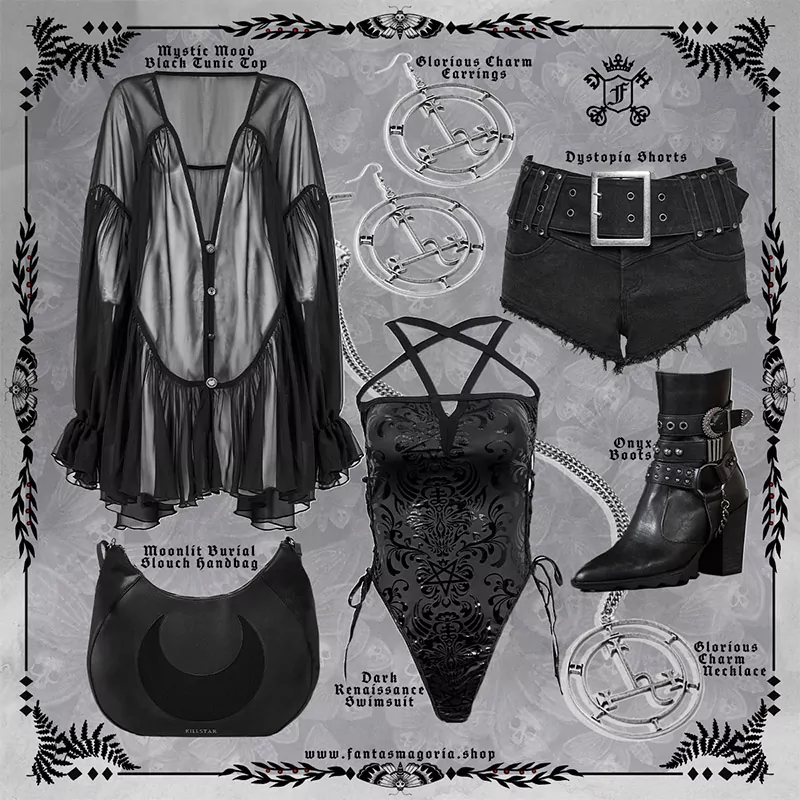 Summer Goth Outfit Idea