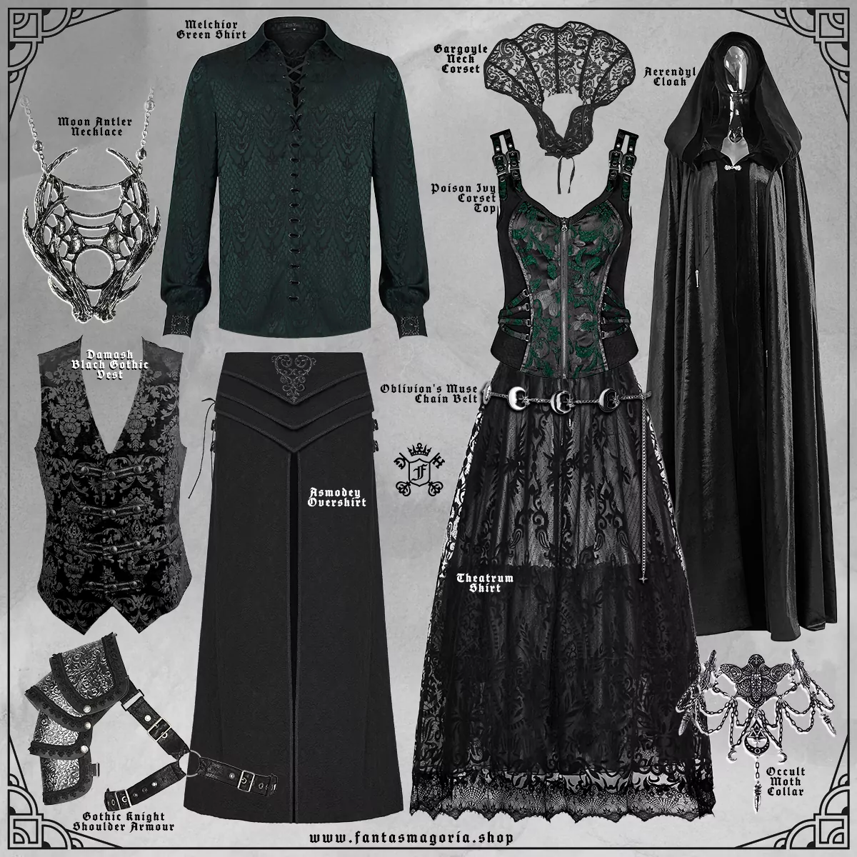 Dark Elf Gothic Couple Outfit Idea - Shop the look