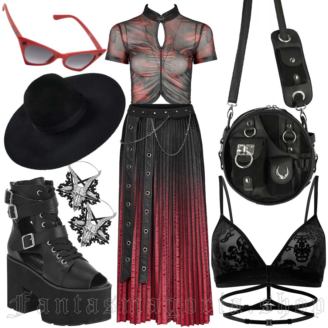 Nu Goth Witch Outfit Idea