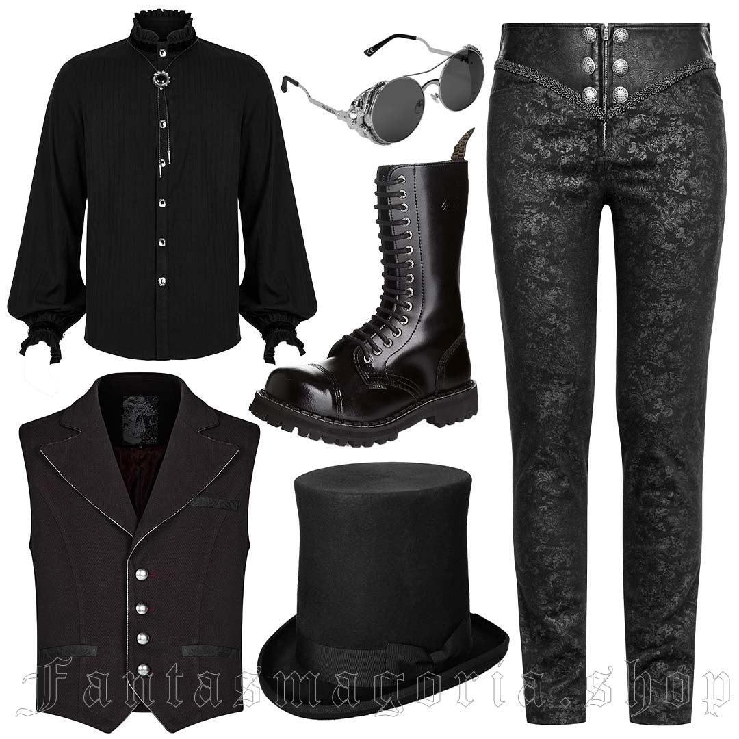Victorian Gothic Men's Clothing and Accessories Set