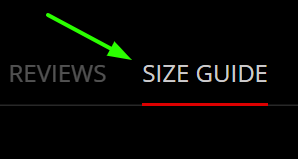 How to find a size guide