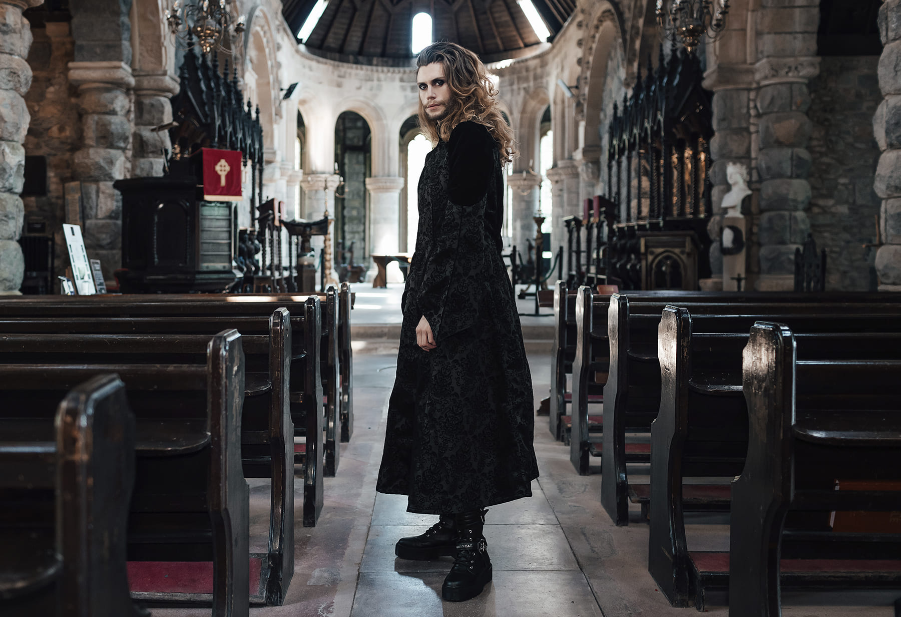 winter victorian gothic styled coats and sweater